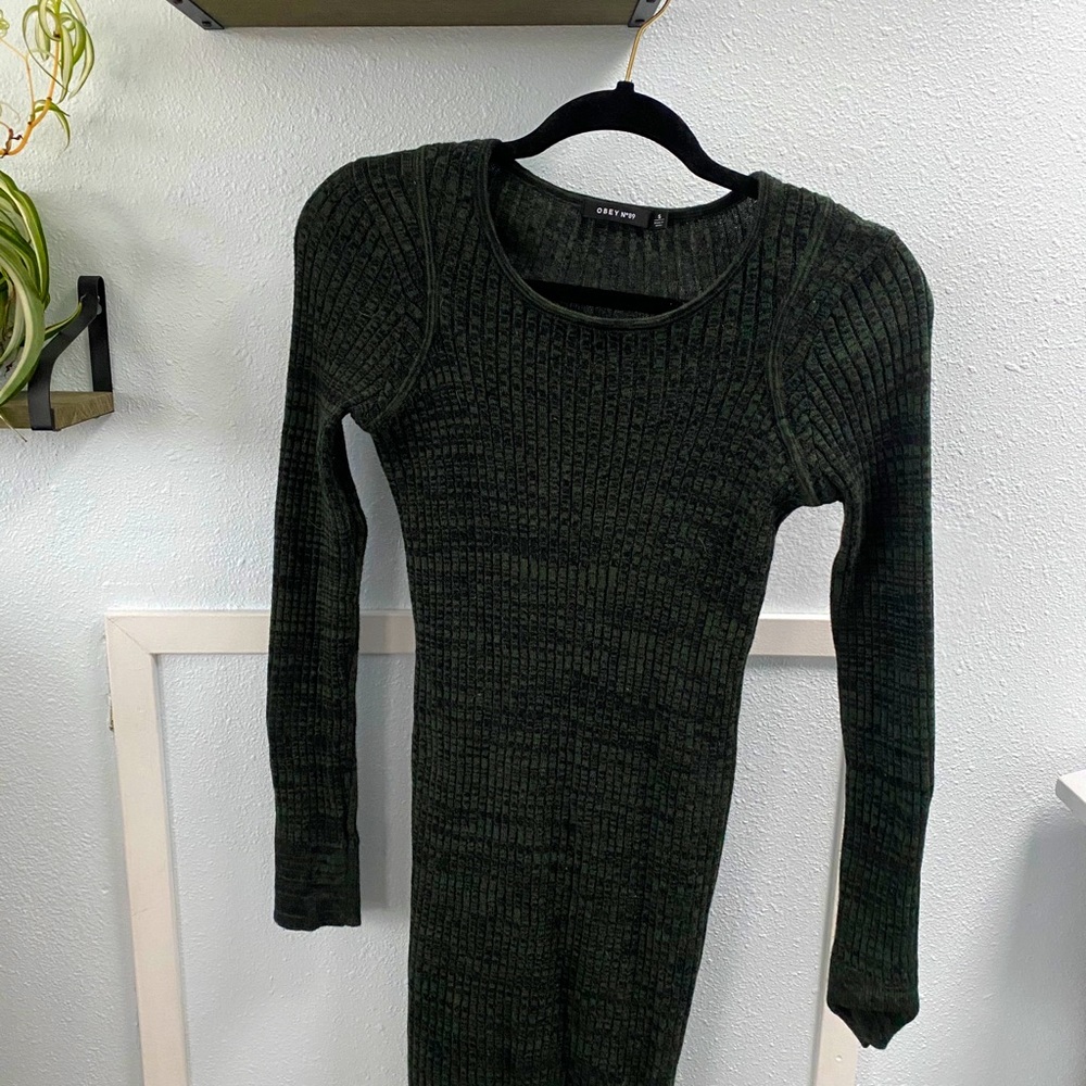 Knit Mini Obey Dress 🍄